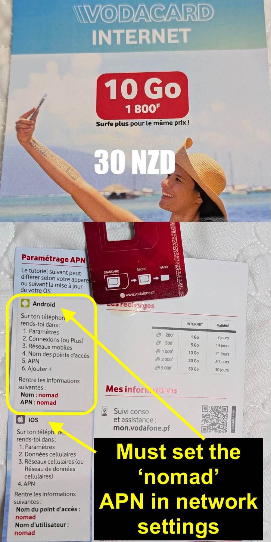 vodafone french-polynesia apn settings ios android vodafone french-polynesia apn settings ios android